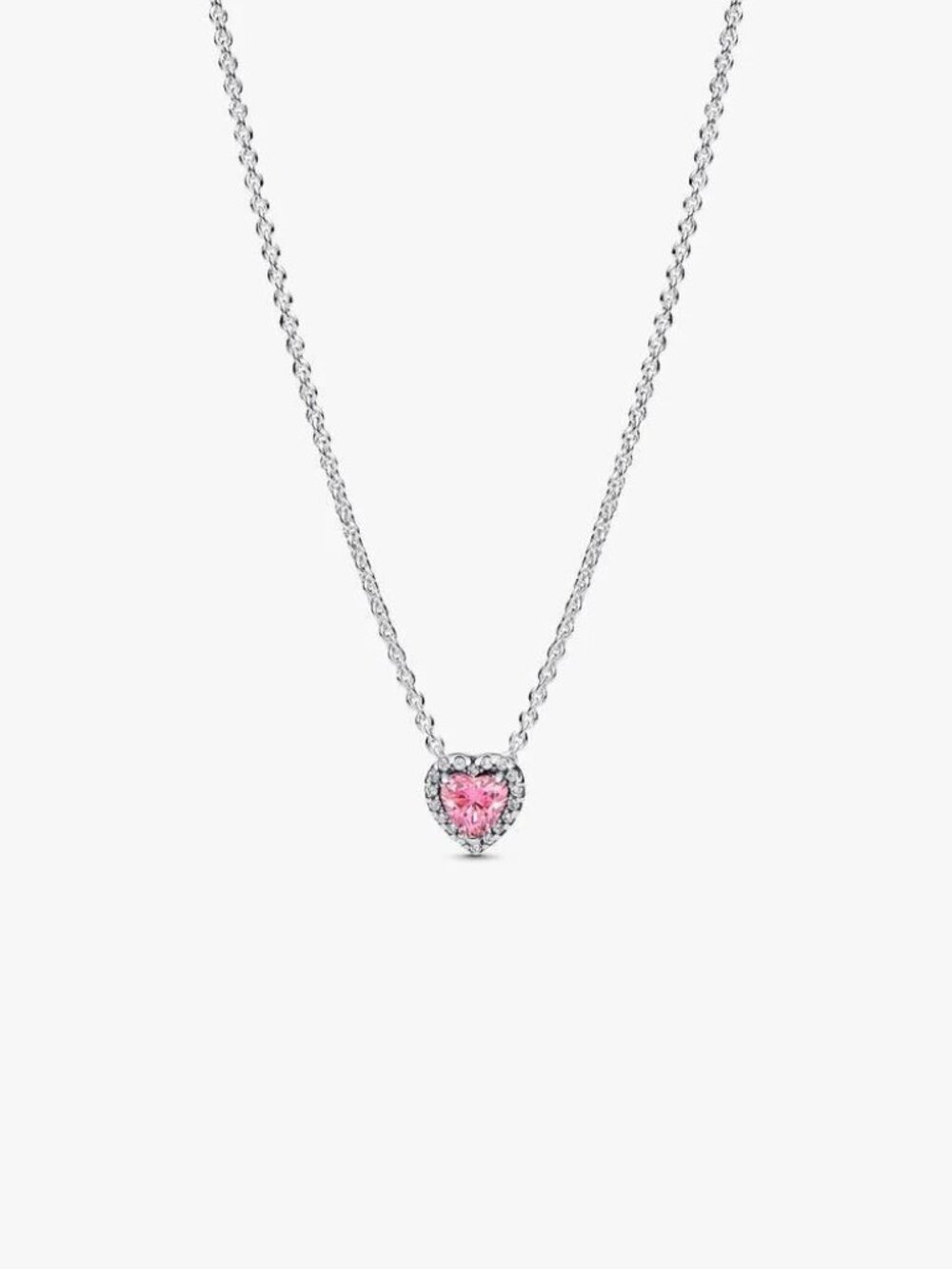 Pandora Pink Elevated Heart Necklace